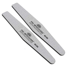 Pro Impressions 80/80 Grit Premium Diamond Nail Files 2-Piece
