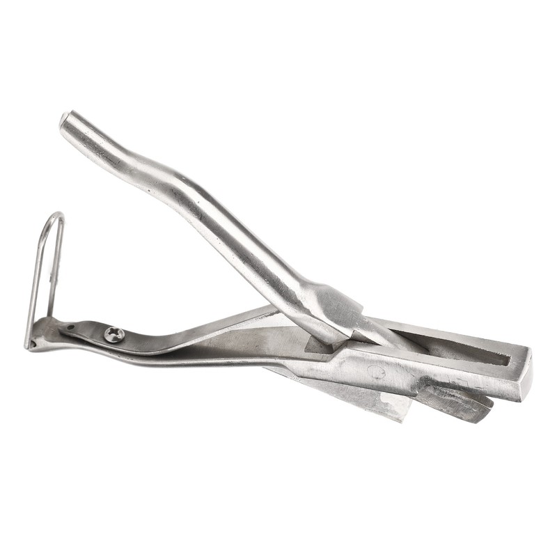 Pig Ear Tag Plier Stainless Steel Animal Ear Notcher with