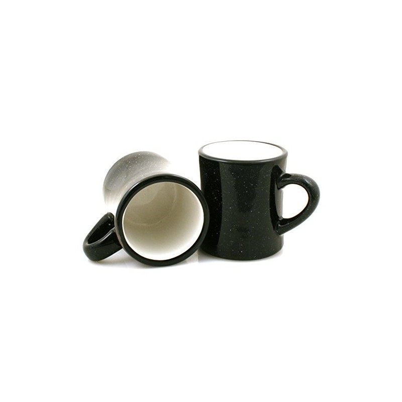 Marble Creek Ceramic Diner Campfire Mug, 10oz (Single) (Black)
