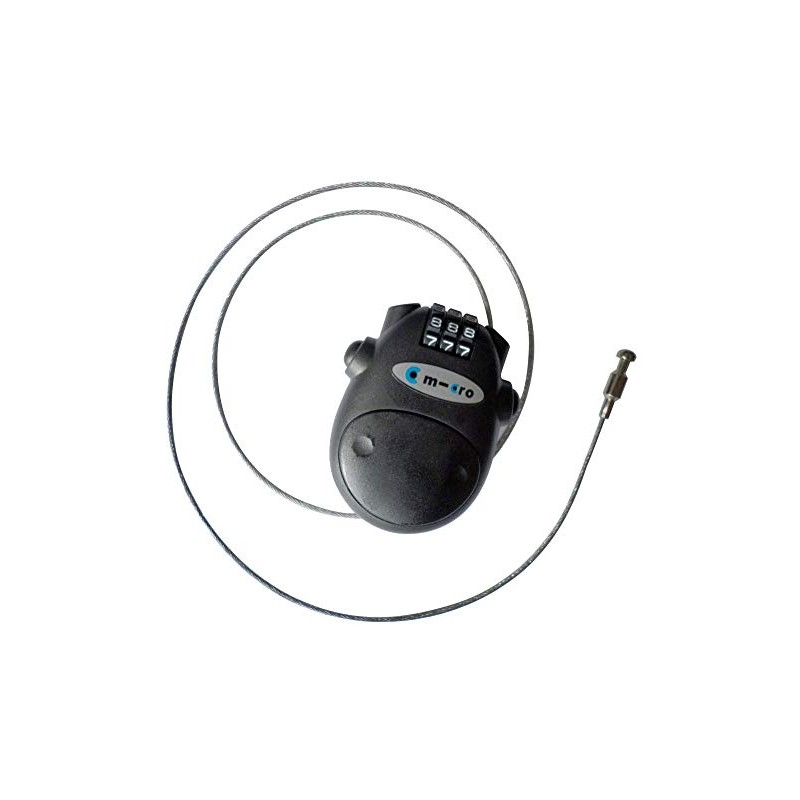 MicroClean Micro Sicherheitsschloss für Scooter und Kickboards, Schwarz