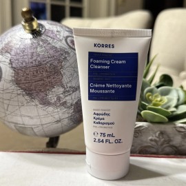 Korres Greek Yoghurt Foaming Cream Cleanser 2.54 oz 75 ml Large Travel Sz Seale