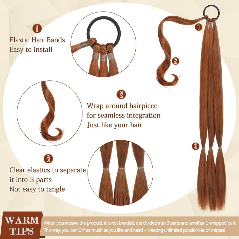 Sofeiyan Long Braid Ponytail Extension with Hair Tie,Ponytail Extensions