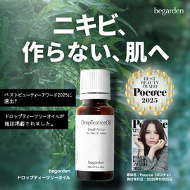 Tea Tree Oil, 0.7 fl oz (20 ml), Beauty Ingredients Blend, Rough Skin Troubles, Redness, Beauty Serum, Retinol, Vitamin C Derivative, Azelenic Acid, Derivative, CICA, Domestically Produced, Hypoallergenic, Drop Tea Tree Oil, BeGarden