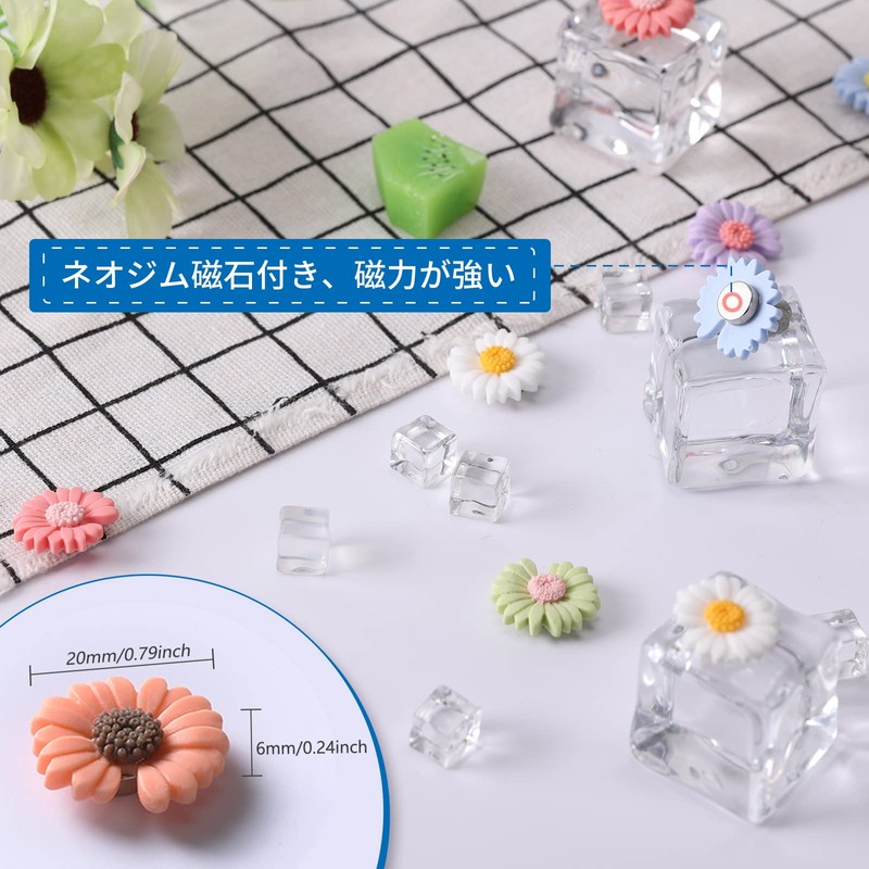 RHINOCATS Fridge Magnets, Strong Magnets, Daisy Magnets, Strong 8 Colors,