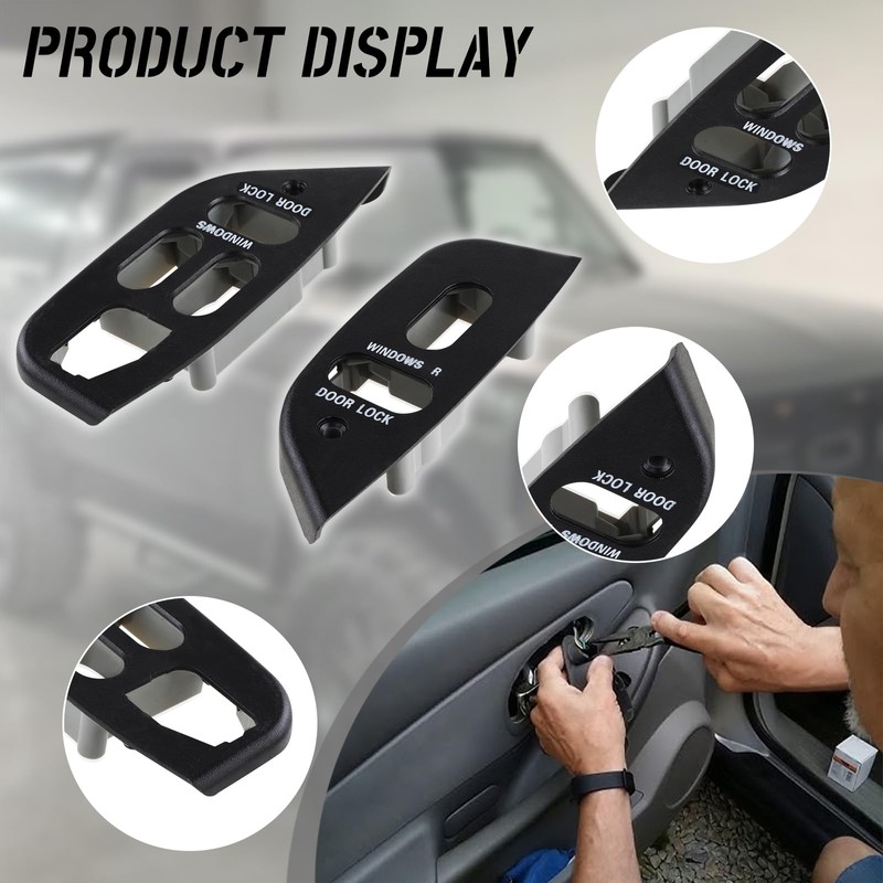 HQPARRTS Electric Door Lock Switch Bezel (Pair) Compatible with 1992-96