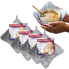 Jokari Hot Bowl Holders are Microwavable and Combine Benefits of a Hotpad and Cozy for a Hot, Warm or Even Cold Soup Bowl or Pot. Stabilizer and Hugger Shaped for Large and Small Bowls for Easy Eating