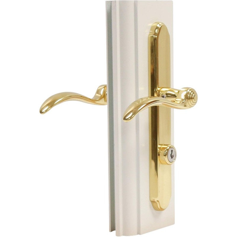 Larson Certified Storm Door Revere Mortise Brass Handle Set, Storm