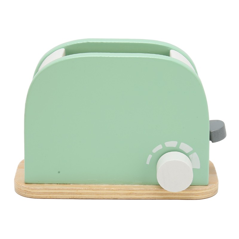 Toaster Toy Set Safe Durable Solidwood Round Edges Hand Eye