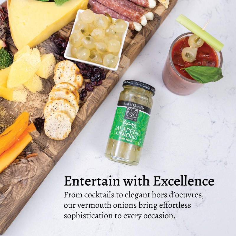 Sable & Rosenfeld Vermouth Tipsy Jalapeño Onions, 5 oz Jar