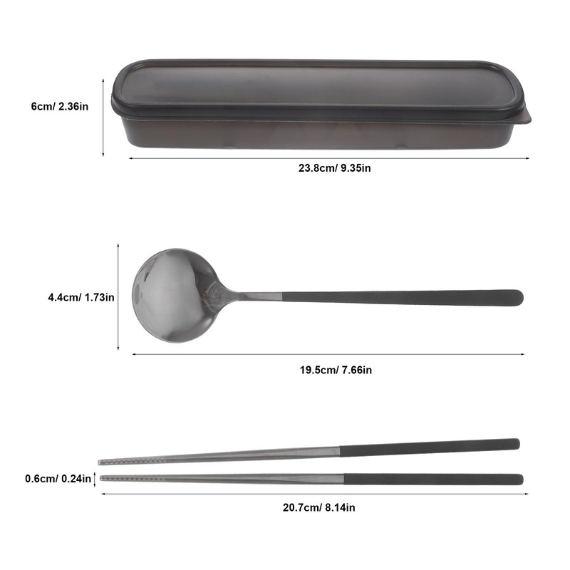 TOVINANNA Chop Sticks 1 Set Stainless Steel Cutlery Flatware Dinnerware