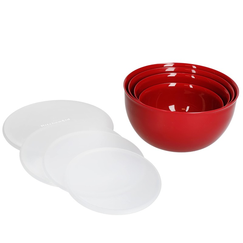 KitchenAid Plastic Prep Bowls for Kitchen Storage & Organisation, Set