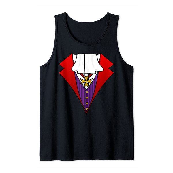 Easy Halloween Costumes Dracula Tuxedo Vampire Costume Tank Top
