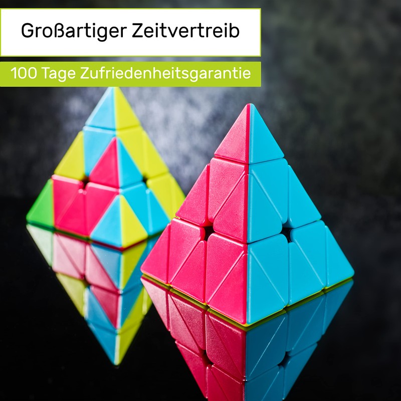 CUBIDI® - Magic Cube Pyramid - Exciting Pyraminx Brainteaser for
