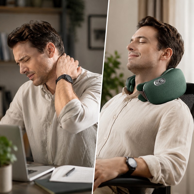 Shiatsu Neck and Shoulder Massager for Muscle Relaxation – Cordless