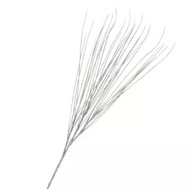 Factory Direct Craft Silver Glitter Pistil Grass Spray