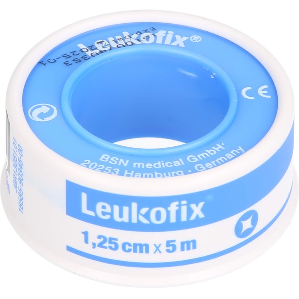 Leukofix 1,25 cm x 5 m hautfreundliches transparentes Fixierpflaster, 1