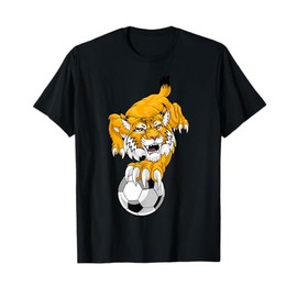 Wildcat Bobcat Lynx Cougar Soccer Ball Cartoon Character T-Shirt for Men Women Kids