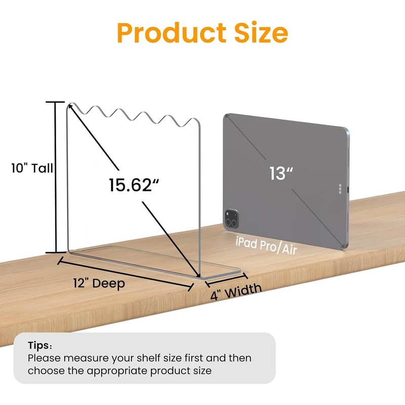 OKPOW Acrylic Shelf Dividers for Closet Organization - 10" Tall