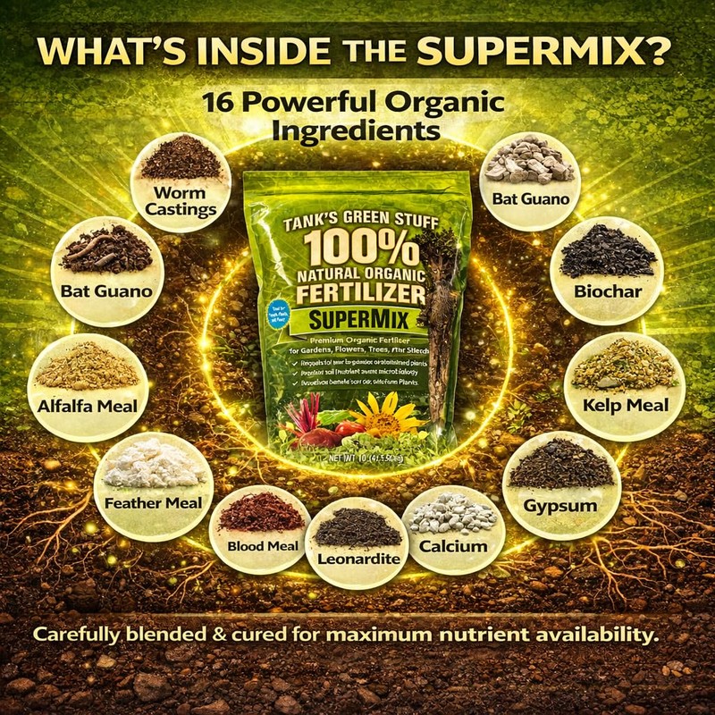 Tank's Green Stuff 100% Organic SuperMix Fertilizer 10 lb