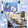Glenmal 120 Winter Snowflake Paper Placemats Winter Wonderland Decorations Blue