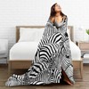 Zebra Soft Blanket All Season Fuzzy Throw Warm Lightweight Blanket
