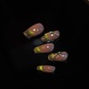 10 Pcs Handmade Nail Tips Grass Green Medium Coffin Nail