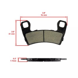 Caltric Front and Rear Brake Pads for Polaris RZR 900 Trail XC Edition EPS 2015-2020