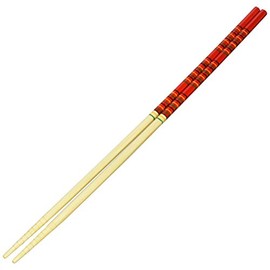Matsuo Bussan ASI22033 Kabuki Vegetable Chopsticks, 13.0 inches (33 cm), Red, Bamboo, China