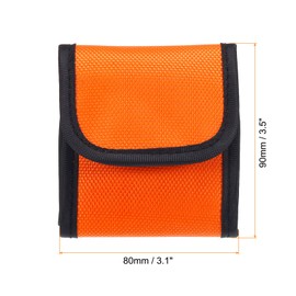 PATIKIL Lens Filter Case, 4-Pocket Camera Filter Case Portable Lens Filter Pouch Photography Fit Camera Bag Pocket Drone for 25mm-58mm, Orange