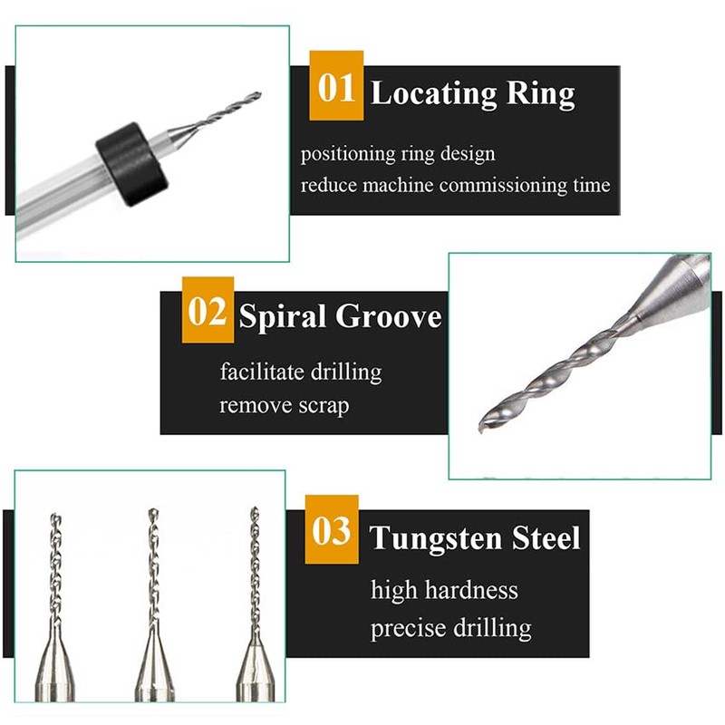 TA-VIGOR Micro Drill Bit -10pcs 0.9mm PCB Drill Bit with