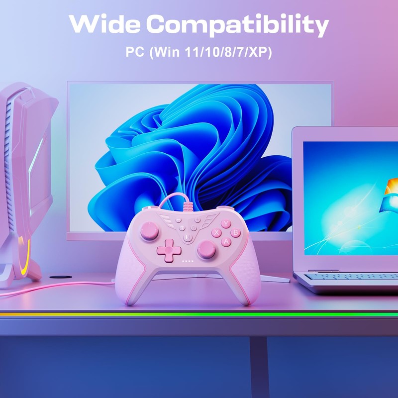RivalPlay Wired Controller for PC with 2 Mapping Button Adjustable