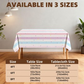 KENDHUAZAI Tablecloth Reusable Wipeable,84 x 60 Inch Sprinkle