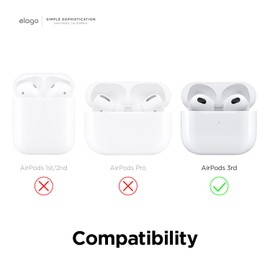 elago AW5 Case Compatible with AirPods 3 Case, Classic Game Player Console Design Case with Keychain, Support Wireless Charging (Light Grey)