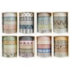 YUBBAEX 40 Rolls Basic Washi Tape Set Cute Printed Patterns
