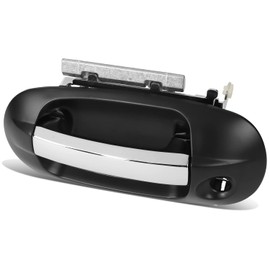 Auto Dynasty Factory Style Front Door Pull Handle Compatible with Ford Expedition Lincoln Navigator 2003-2009, Driver Left Side, Smooth Black/Chrome