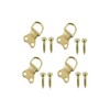 Thingymabob Large Brass D-Ring Picture Hangers with Screws, Set of