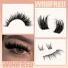 Winifred Lashes Clusters with Bottom Lashes Wispy Eyelash Clusters Volume