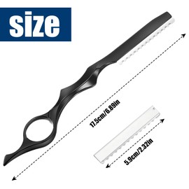 Professioneller Haar Verdünnung Kamm – Effiliermesser aus Aluminium, Rasiermesser mit 10 Klingen zum Ausdünnen und Formen der Haare, Schwarz, ca. 17.5×5.7cm, ergonomisch & wasserfest