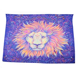 Blacklight Tapestry Animal Style Soft Skin Friendly Glowing in Dark UV Reactive Tapestry for Bedroom Party Office Animal Style 230x180cm/90.6x70.9in