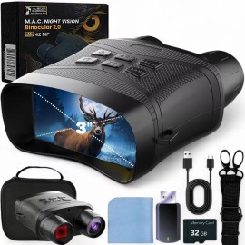 M. A. C. Tactics Night Vision Binoculars - 4K HD 42MP Goggles 3'' Large Screen 5x Zoom Digital