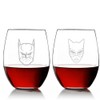 Abby Smith - Bat Man and Cat Woman Stemless 21