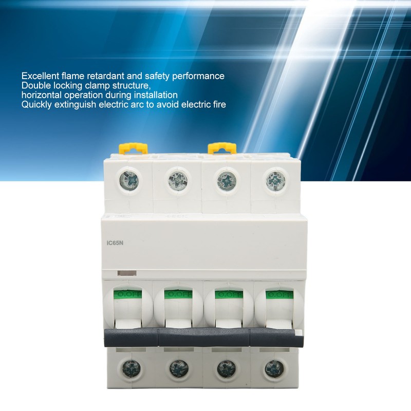 Miniature Circuit Breaker PA66 Flame Retardant Housing 4P Automatic Circuit