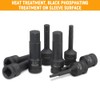 Hoteche 8-Piece 1/2" Drive Impact Metric Hex Bit Socket Set