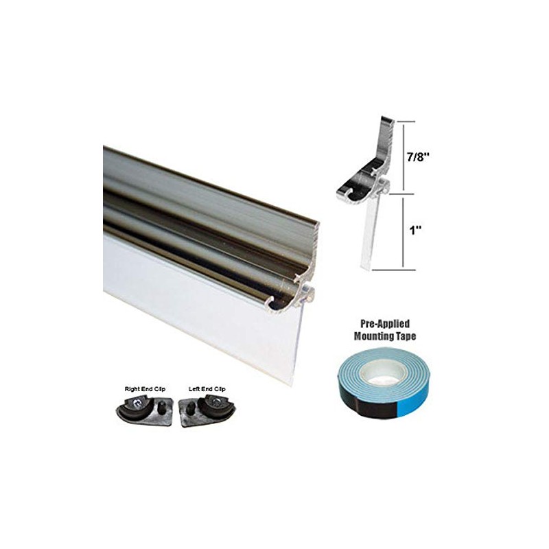 Gordon Glass® 29" Chrome Framed Shower Door Replacement Drip Rail