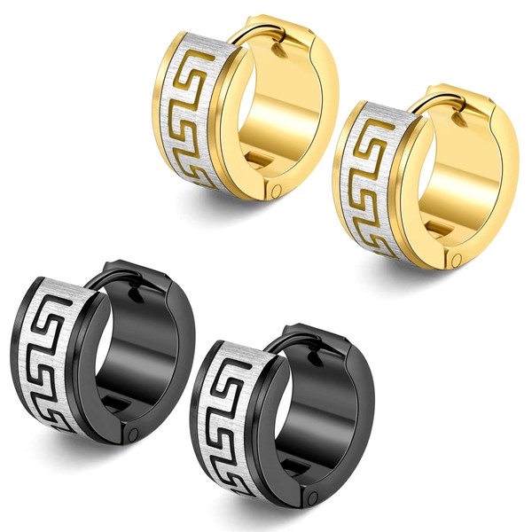 YZstyle Stainless Steel Hoop Earrings for Men Women Huggie Earrings