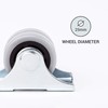 8 Pcs Mini Swivel Swivel Castors 25mm Plastic Rubber Castors