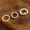 HUASAI Boho Thumb Rings for Women, Adjustable Pearl Jade Tiger