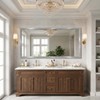60” x 30” Brushed Silver Large Bathroom Mirror for Over