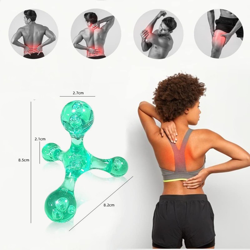 Manual Trigger Point Massage Tool, 2 Pcs 4 Knob Massage