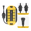 CCCEI GFCI Outdoor Power Strip Weatherproof with 8 AC, Waterproof